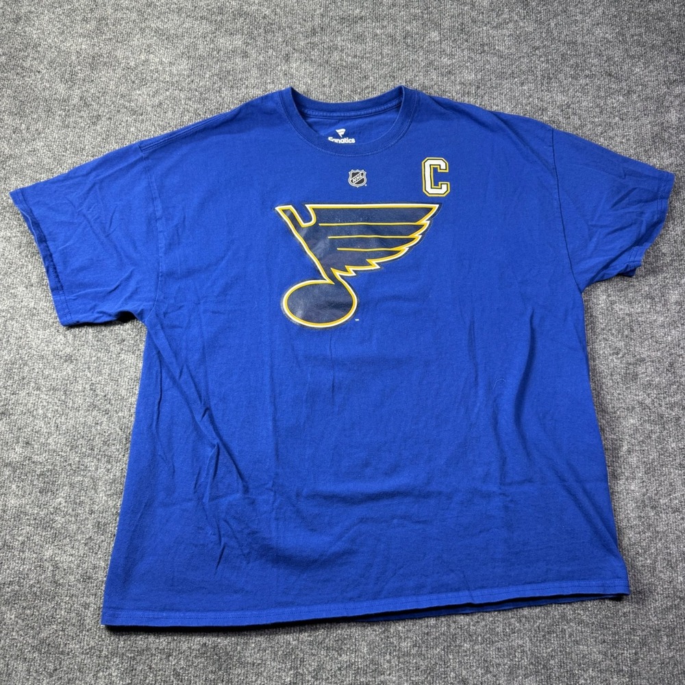 Brayden Schenn 10 St Louis Blues Fanatics T Shirt Mens 2XL Blue Hockey NHL